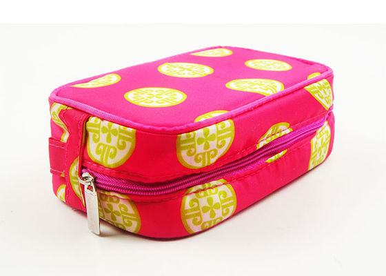 Printed TC fabric Women Travel Makaup Bag For Cosmetic Brash Mist Money