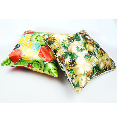 Satin Printed Throw Pillows Square Soft Zip Floral Decorative Pillows