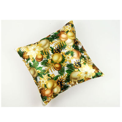 Outdoor Christmas Satin Throw Pillows Printed Soft Pillow With Removable Washable Stuffing