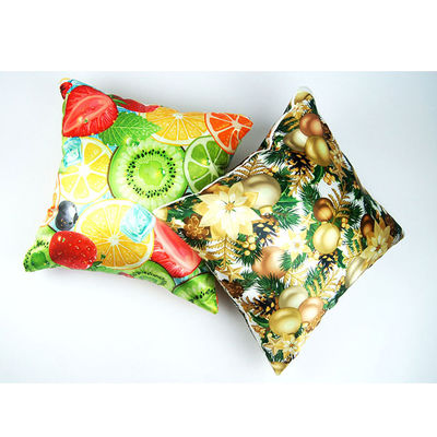 Outdoor Christmas Satin Throw Pillows Printed Soft Pillow With Removable Washable Stuffing