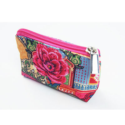 printing Polyester Canvas Cosmetic Bag Makeup Pouch For Women