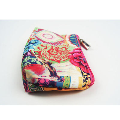 printing Polyester Canvas Cosmetic Bag Makeup Pouch For Women