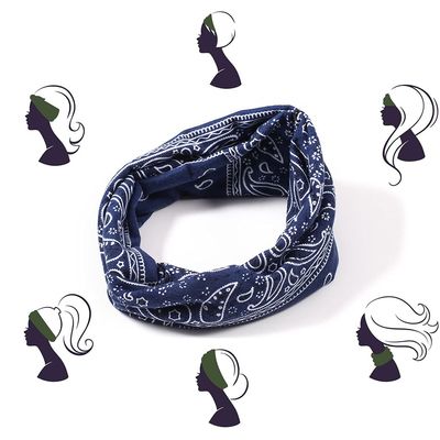 Printed Breathable Head Wraps Assorted Paisley Wide Bandana Knot Headbands Criss Cross Head Wrap