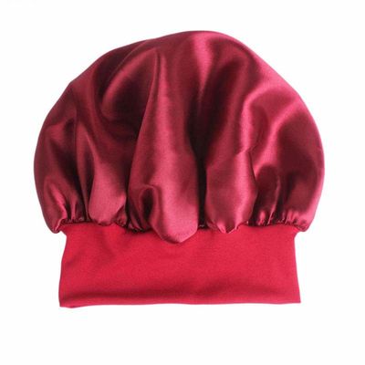 Silk Adjustable Breathable Head Wraps / Solid Women'S Night Hair Bonnets