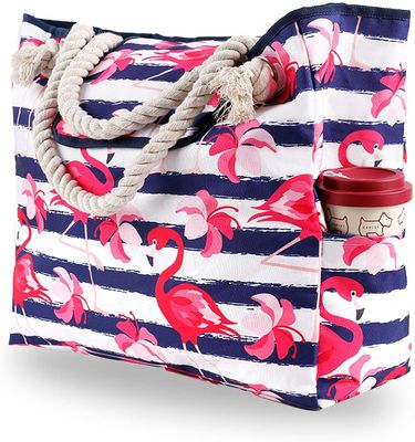 Waterproof Tarpaulin Tote Bag Extra Large Canvas Beach Bag 4 Inner Pockets For Travel Gym Swim
