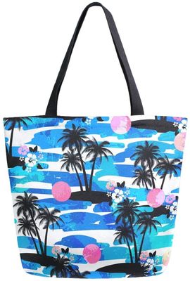 Original Floral Water Resistant Beach Tote Shoulder Bag / Gym Beach Travel Bags