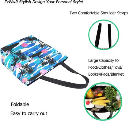 Original Floral Water Resistant Beach Tote Shoulder Bag / Gym Beach Travel Bags