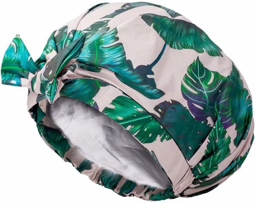 Auban Oversized Reusable Shower Cap Ribbon Bow Large Moldproof