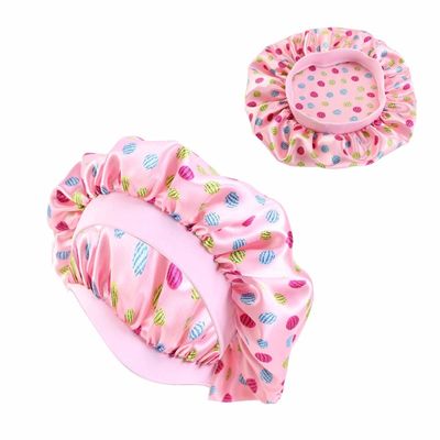Satin Wide Band Silk Bonnet Kids Children Night Sleep Cap Toddler Hair Bonnet For Sleeping