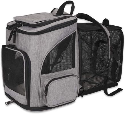 Oxford Fabric Pet Carrier Backpacks / Foldable Dog Carrier Bag 20 Lbs Mesh Breathable