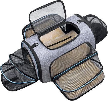 4 Sides Airline Approved Cat Backpack Oxford Fabric Small Dog Carriers For Hiking