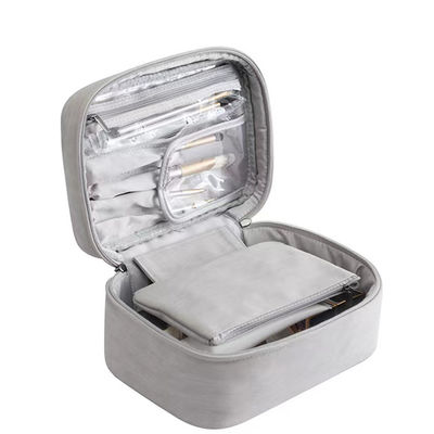 Travel Cosmetic Makeup Bags Lightweight Large Capacity Waterproof 2 In 1 Makeup Case