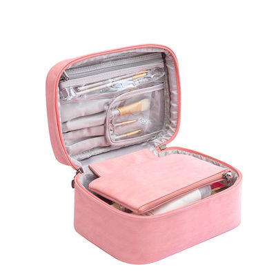 Travel Cosmetic Makeup Bags Lightweight Large Capacity Waterproof 2 In 1 Makeup Case