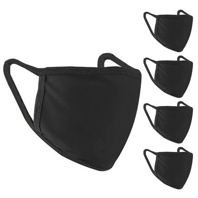 5 Pcs Antibacterial Face Mask Reusable Cotton Face Masks Washable Fabric For Adults Men