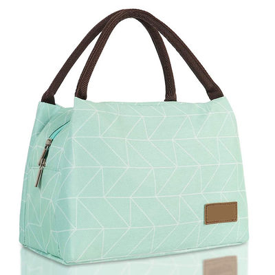 Geometry Green Reusable Lunch Bags Cooler Tote Modern Picnic Lunch Bag