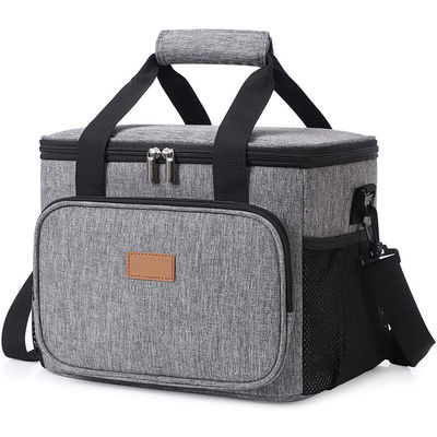 24Can 15L Soft Insulated Lunch Bag Cooler For Adult Men Women Grey