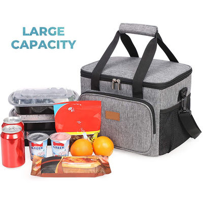 24Can 15L Soft Insulated Lunch Bag Cooler For Adult Men Women Grey