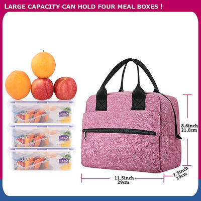 Pink Insulated Lunch Bag For Women Large Box  Reusable Lunch Boxes Cooler Tote