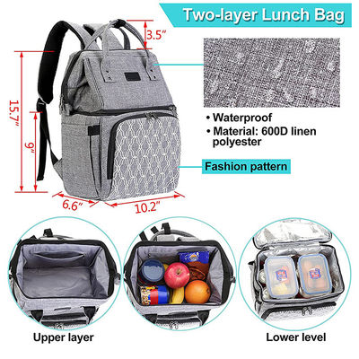 Hiking Picnic Insulated Lunch Cooler Backpack Waterproof Leak Proof Lunch Bag Tote