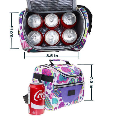 Canvas Insulated Reusable Lunch Bags With Adjustable Strap Zip Close