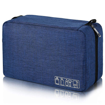Oxford Mens Leather Shaving Bag Waterproof Hanging Toiletry Bag