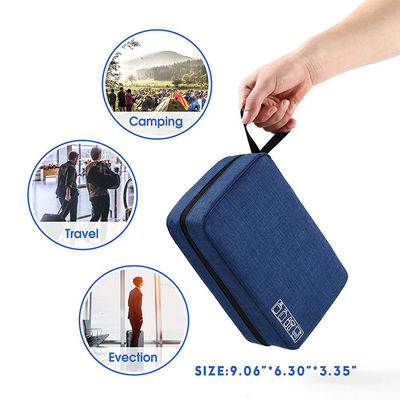 Oxford Mens Leather Shaving Bag Waterproof Hanging Toiletry Bag