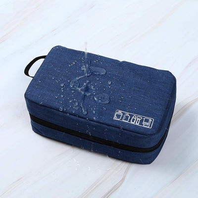 Oxford Mens Leather Shaving Bag Waterproof Hanging Toiletry Bag