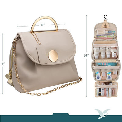 Fashionable Stylish Cosmetic Bags For Women PU Travel Size Toiletries Kit