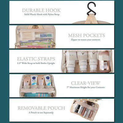 Fashionable Stylish Cosmetic Bags For Women PU Travel Size Toiletries Kit