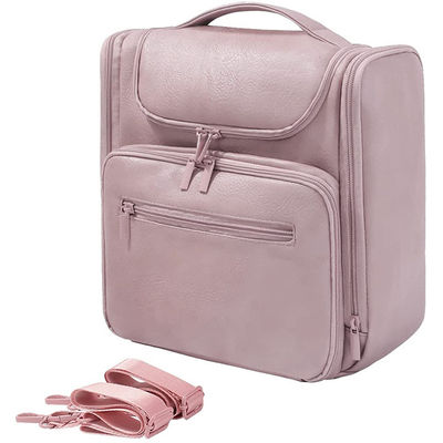 OEM Large Toiletry Bag For Women And Men Hanging Leather Travel Makeup Bag