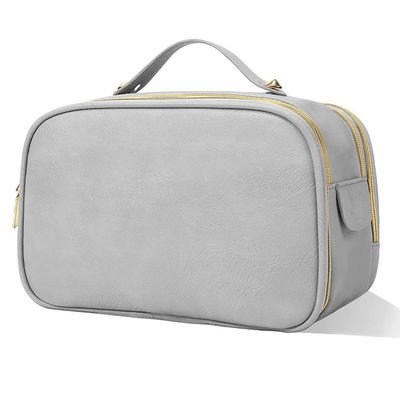 Large Travel OEM Toiletry Makeup Bag For Women PU Water Resistant Tote Bag