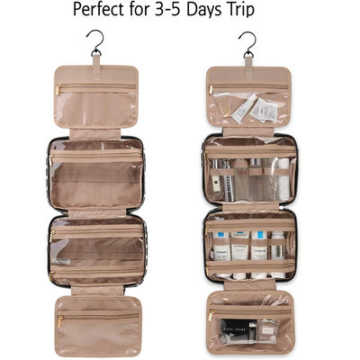 Hanging Toiletry Makeup Bag Dot Water Resistant Fabric Travel Makeup Organizer