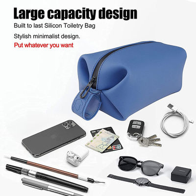 TB21025 Silicone Toiletry Bag , Zip Travel Shaving Kit Bag