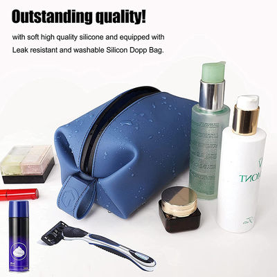 TB21025 Silicone Toiletry Bag , Zip Travel Shaving Kit Bag