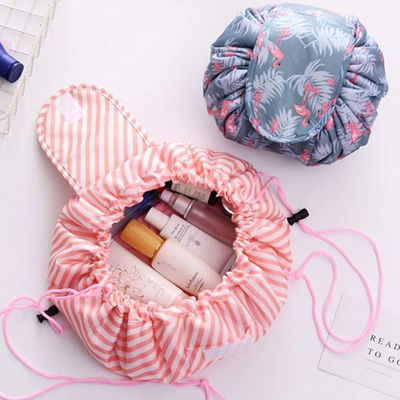Quick Pull Travel Cosmetic Makeup Bags Protable Waterproof Drawstring Toiletry Bag