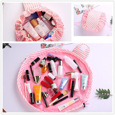 Quick Pull Travel Cosmetic Makeup Bags Protable Waterproof Drawstring Toiletry Bag