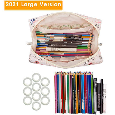 230D Oxford Cosmetic Makeup Bags Large Leather Zipper Pouch Travel Organizer