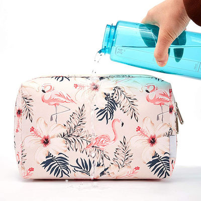 230D Oxford Cosmetic Makeup Bags Large Leather Zipper Pouch Travel Organizer