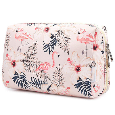 230D Oxford Cosmetic Makeup Bags Large Leather Zipper Pouch Travel Organizer