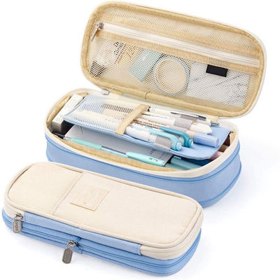 Office School 3 Zipper Pencil Case ODM  Stationery Organizer Pouch High Capacity