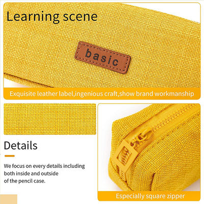 OEM Small Zipper Pencil Cases Student Blank Canvas Pencil Case