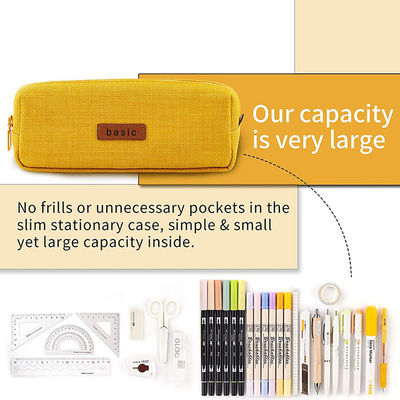 OEM Small Zipper Pencil Cases Student Blank Canvas Pencil Case