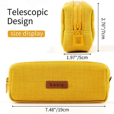 OEM Small Zipper Pencil Cases Student Blank Canvas Pencil Case