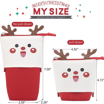 Cute Stand Up Pencil Pouch / Telescopic Pencil Case Holder Gifts For Teen