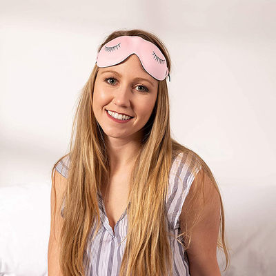 Ultralight Satin Eye Cover Comfortable Contoured Travel Sleep Eye Mask