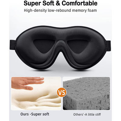 Light Blocking Satin Eye Cover For Men Women Customized  3D Contoured Cup Sleeping Mask