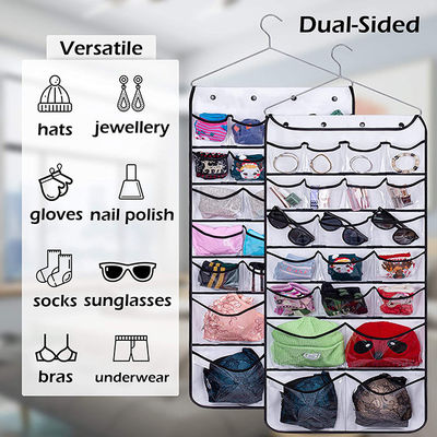 Large Waterproof Hanging Packing Organizer Closet 42 Pockets over the door vinyl organizer