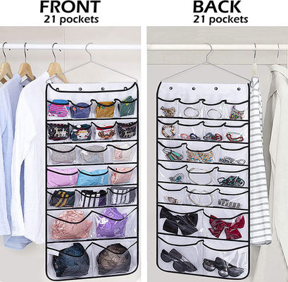 Large Waterproof Hanging Packing Organizer Closet 42 Pockets over the door vinyl organizer