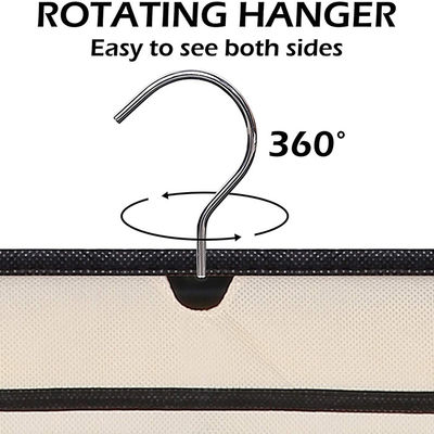 40 Pocket wall hanging jewelry organizer 20 Hook Loops Closet Necklace Holder