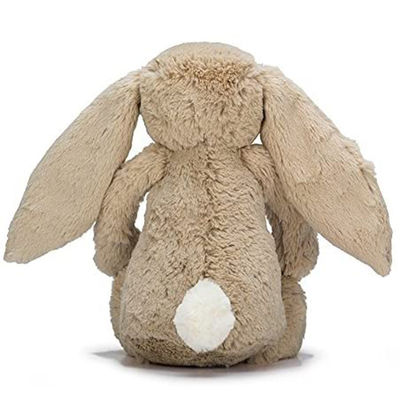 Bashful Beige Bunny Polyester Stuffed Animals Suitable From Birth